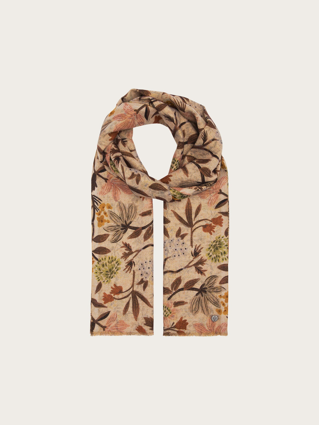 Glitzernde Doubleface-Stola mit Blumen-Design