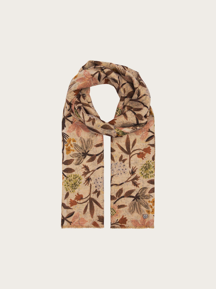 Glitzernde Doubleface-Stola mit Blumen-Design