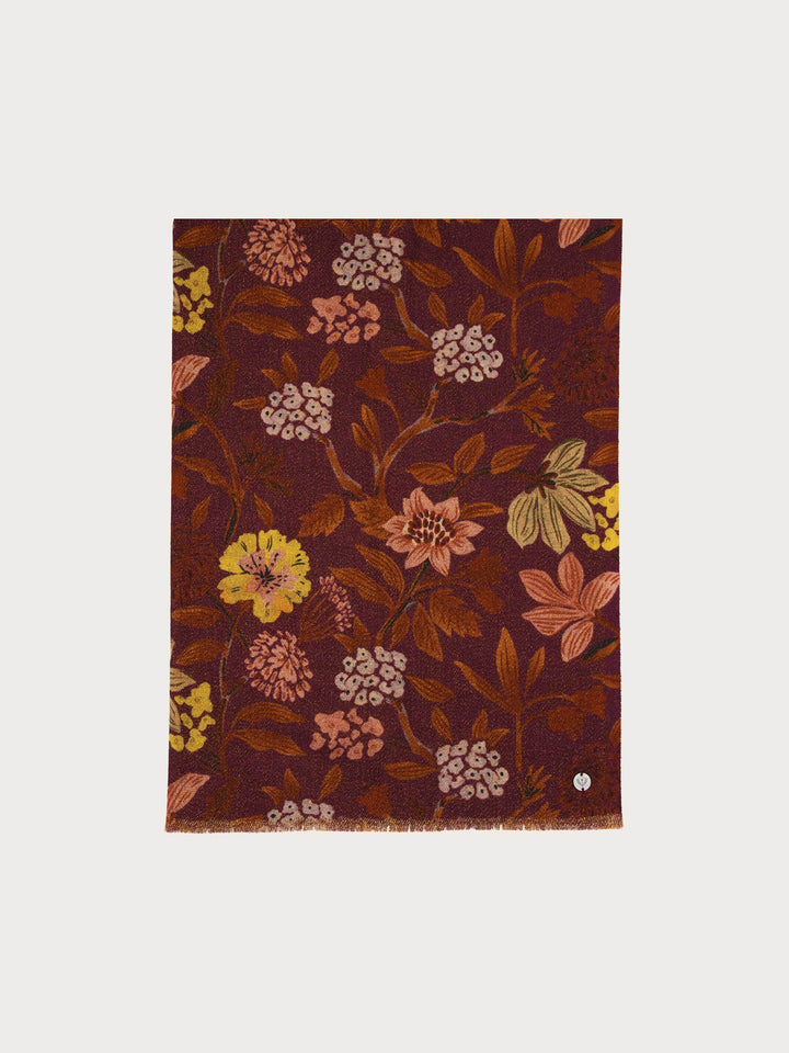 Glitzernde Doubleface-Stola mit Blumen-Design