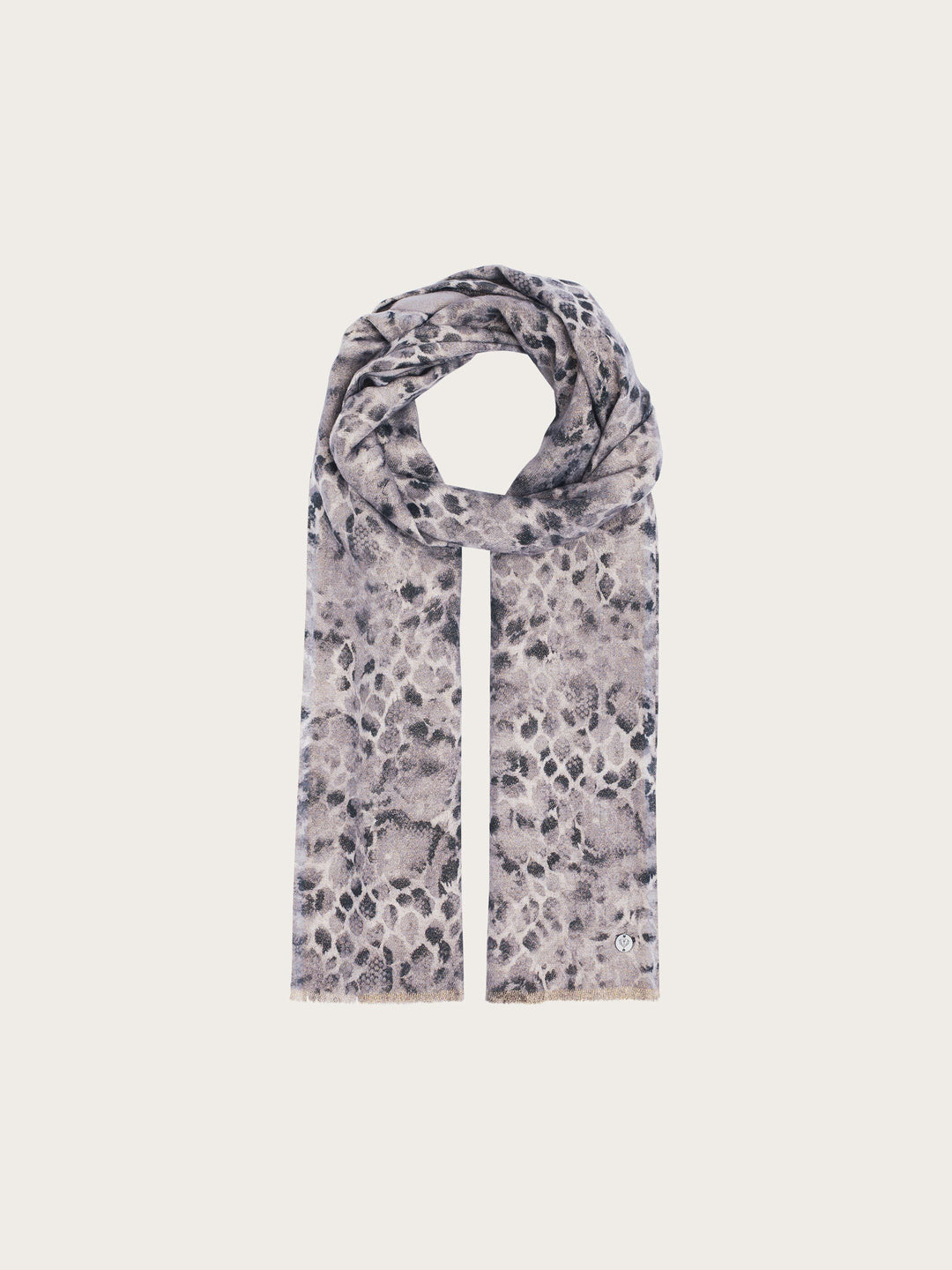Glitzernde Doubleface-Stola mit Schlangenhaut-Design