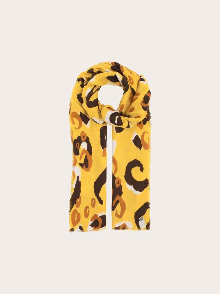 Leichte Stola mit verspieltem XL Leo-Print