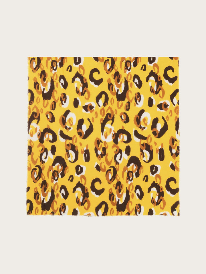 Leichte Stola mit verspieltem XL Leo-Print