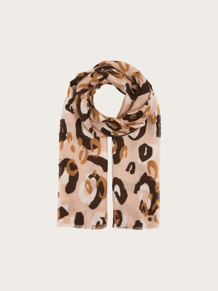 Leichte Stola mit verspieltem XL Leo-Print