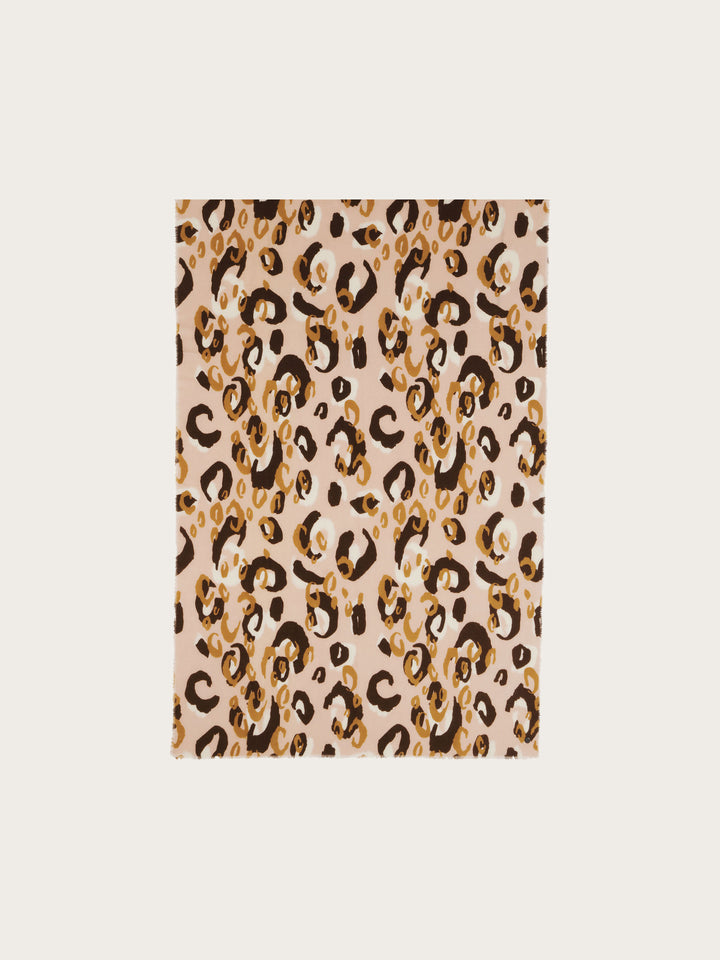 Leichte Stola mit verspieltem XL Leo-Print