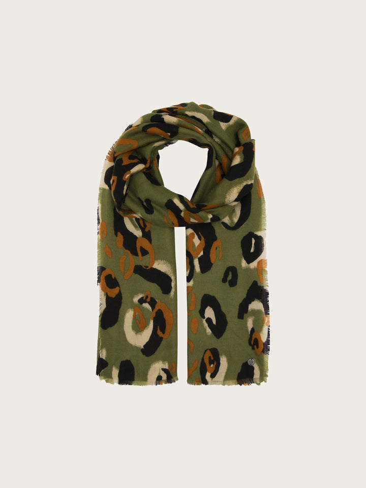 Leichte Stola mit verspieltem XL Leo-Print