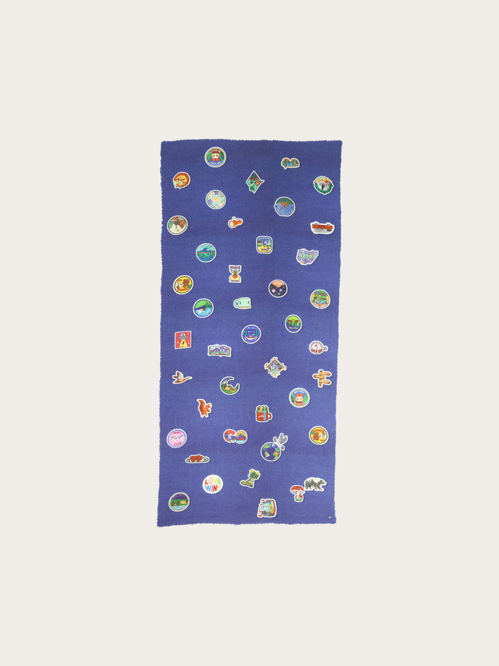 Stola mit Retro-Patch-Print