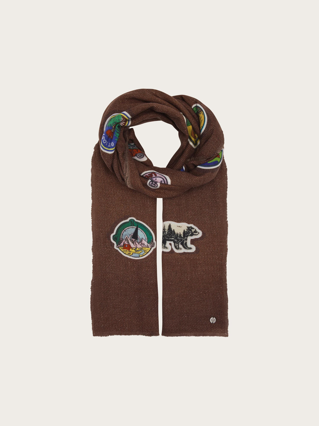 Stola mit Retro-Patch-Print