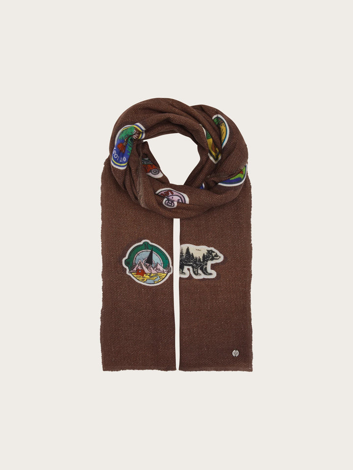 Stola mit Retro-Patch-Print