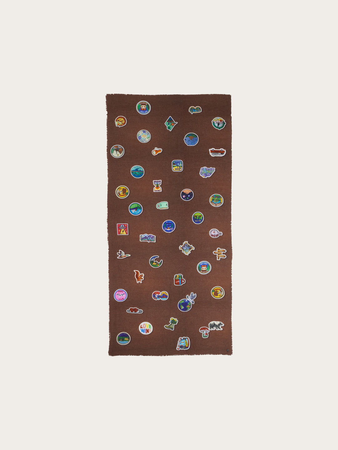 Stola mit Retro-Patch-Print
