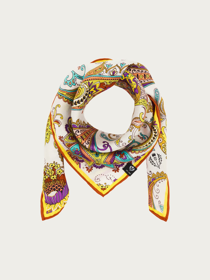 Nickituch aus reiner Seide mit Paisley-Print