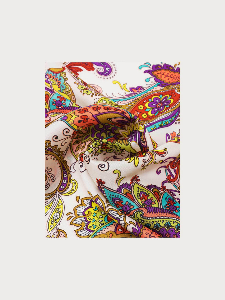 Nickituch aus reiner Seide mit Paisley-Print
