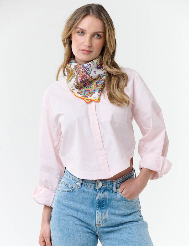 Nickituch aus reiner Seide mit Paisley-Print