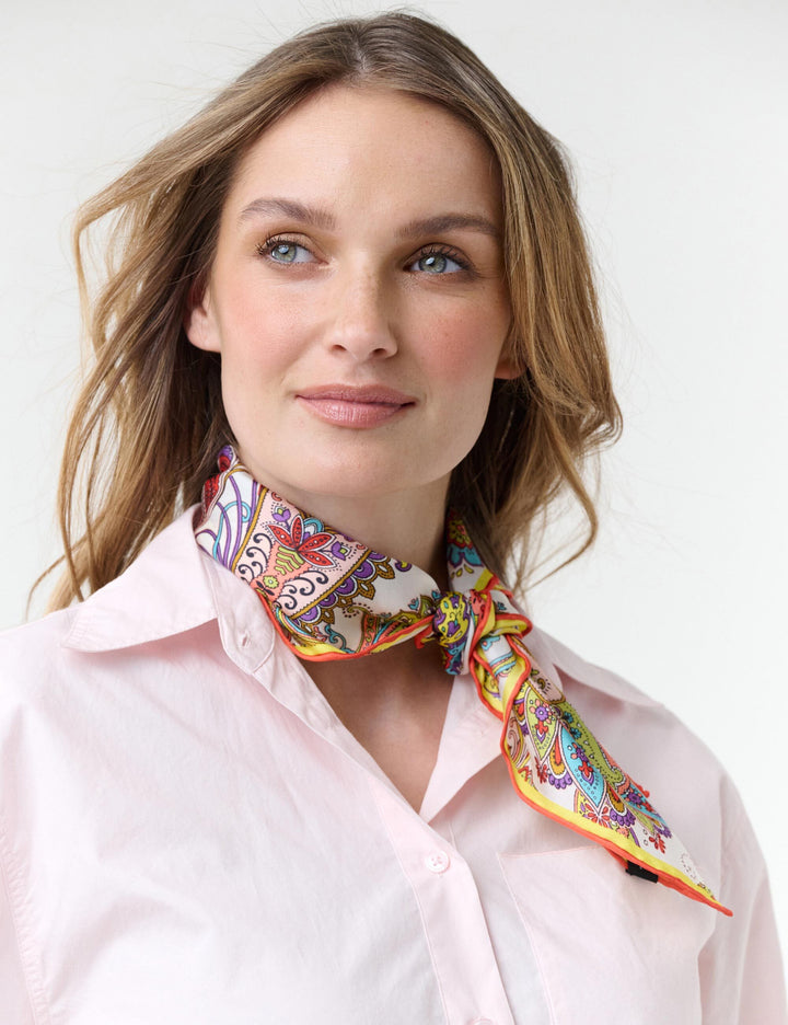 Nickituch aus reiner Seide mit Paisley-Print