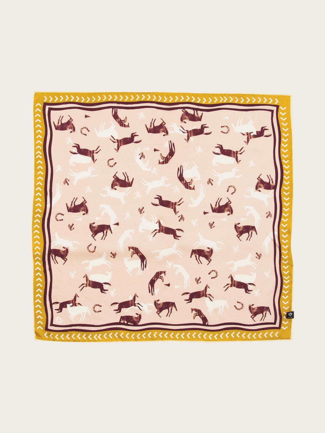 Nickituch mit Pferde-Design aus reiner Seide
