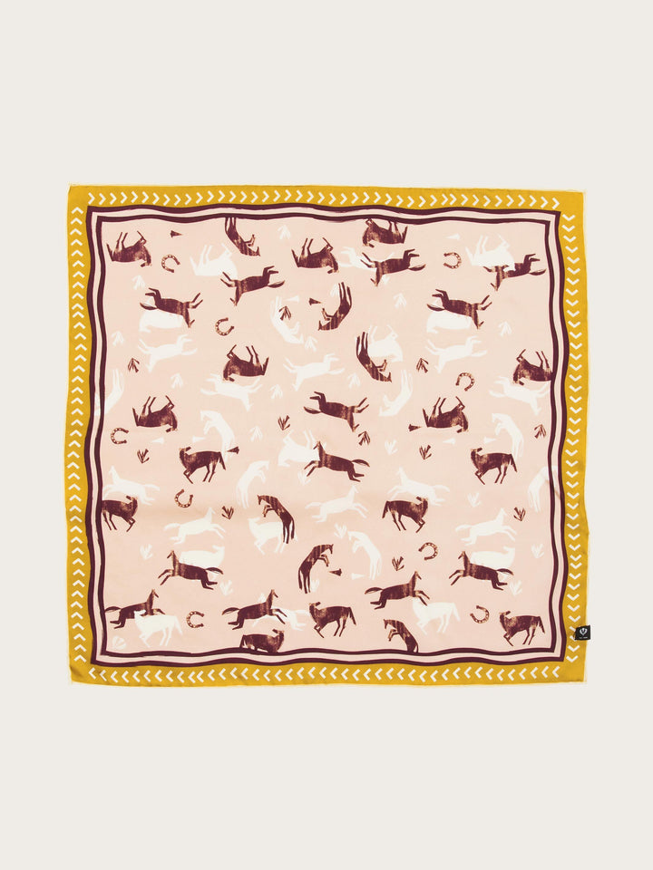 Nickituch mit Pferde-Design aus reiner Seide