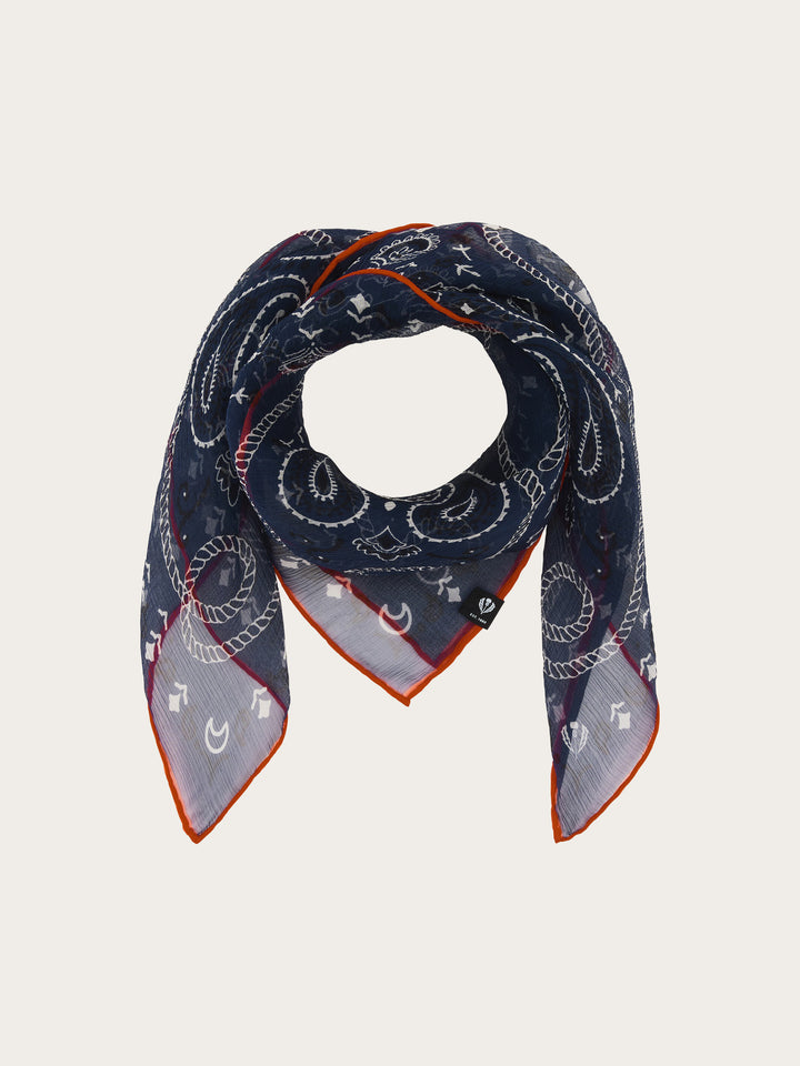 Seidentuch mit Paisley- und Hufeisen-Design