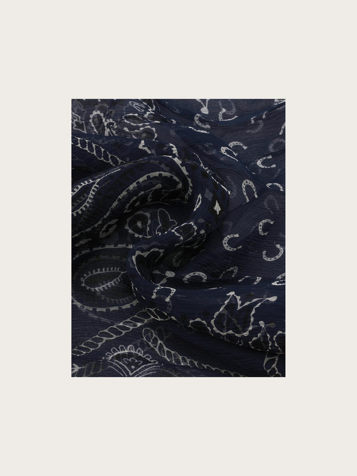 Seidentuch mit Paisley- und Hufeisen-Design