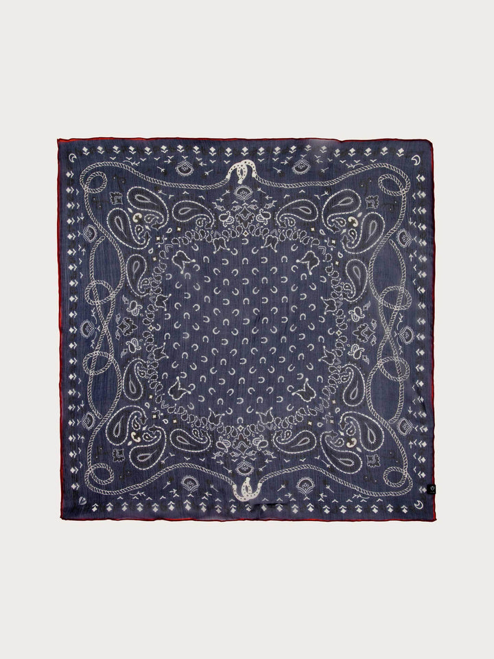 Seidentuch mit Paisley- und Hufeisen-Design