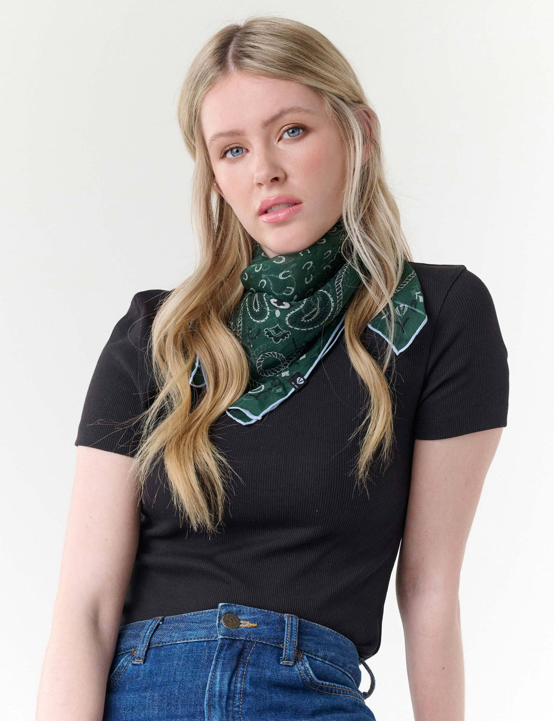 Seidentuch mit Paisley- und Hufeisen-Design
