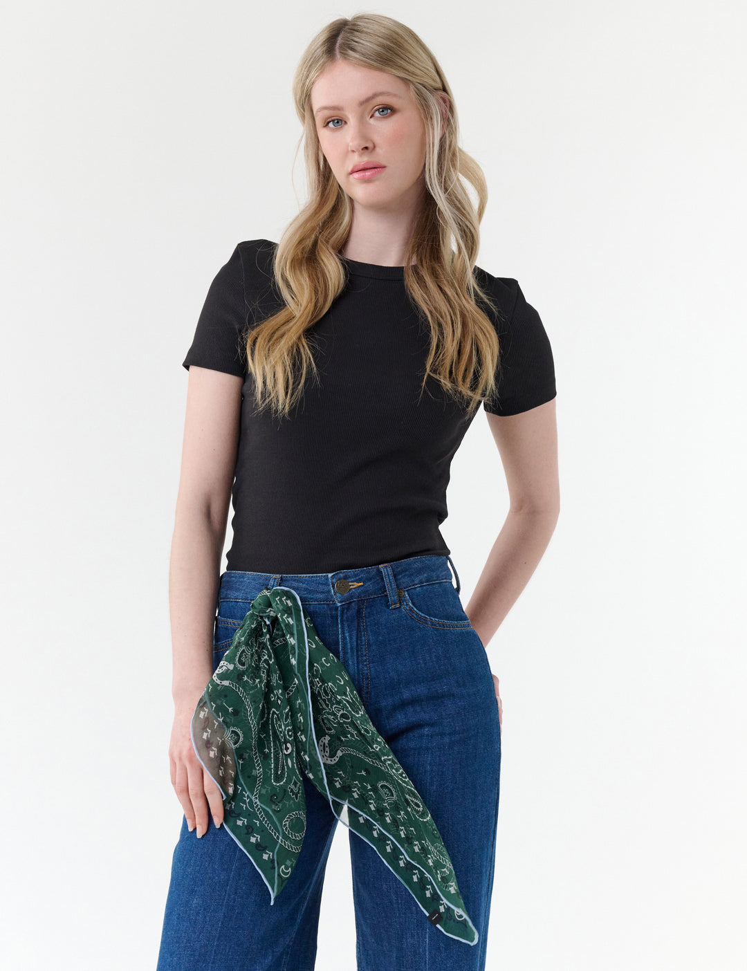 Seidentuch mit Paisley- und Hufeisen-Design