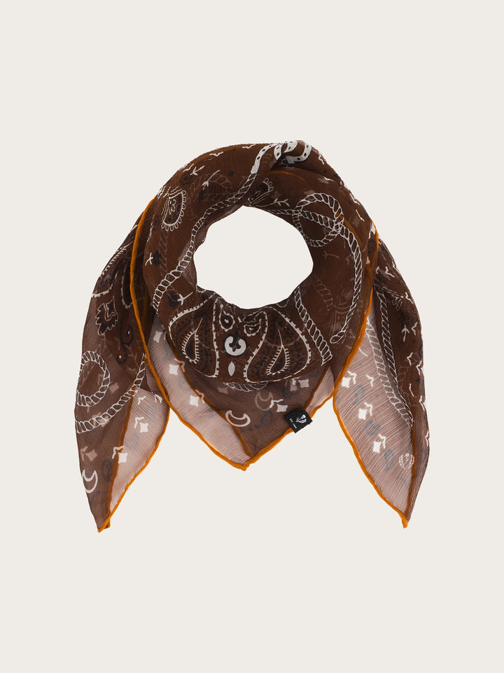 Seidentuch mit Paisley- und Hufeisen-Design