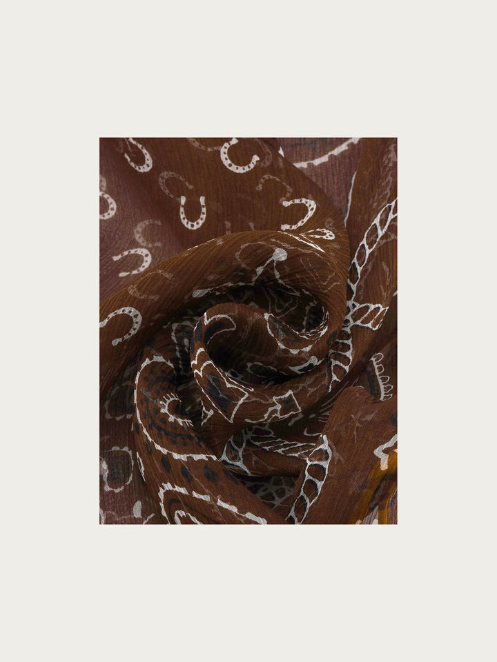 Seidentuch mit Paisley- und Hufeisen-Design