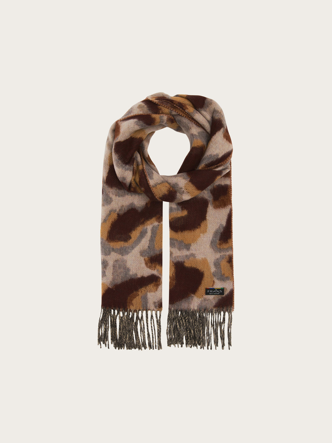 Cashmink-Schal mit abstrahiertem Leo-Design