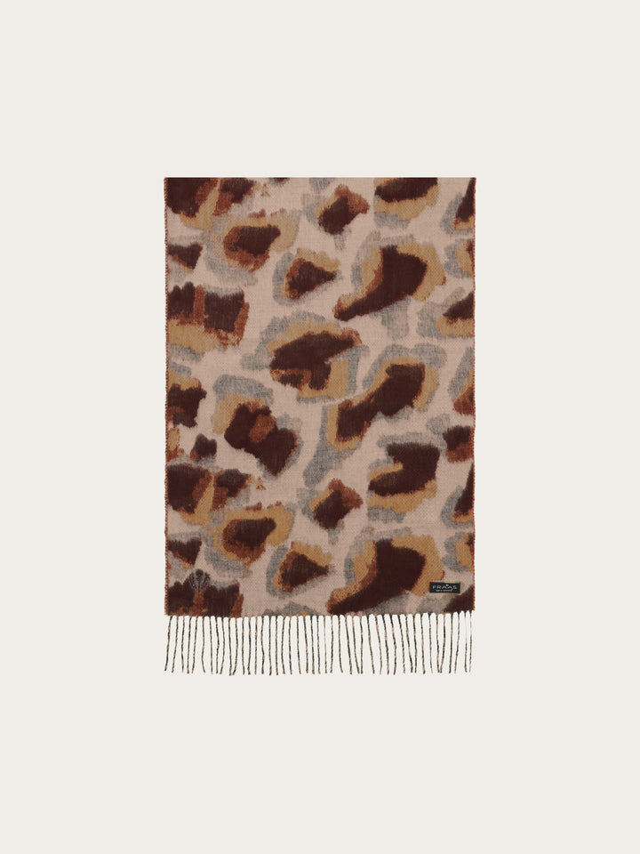 Cashmink-Schal mit abstrahiertem Leo-Design