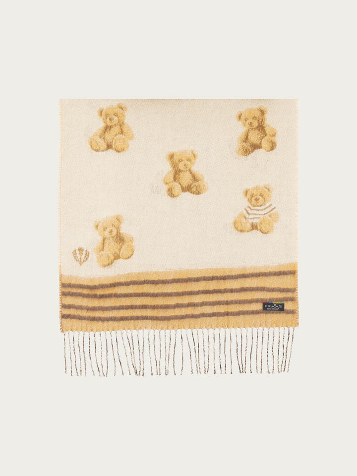 Cashmink-Schal mit süßem Teddy-Design