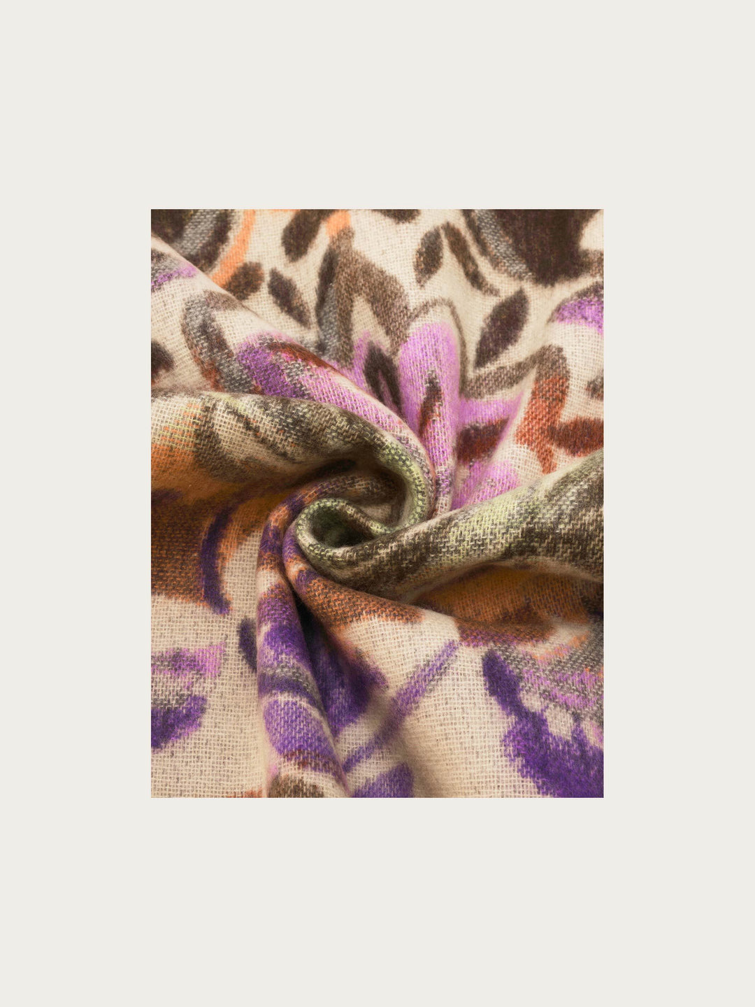 Cashmink-Schal mit romantischem Blumen- und Ranken-Design