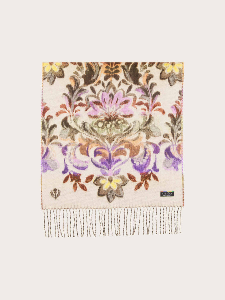 Cashmink-Schal mit romantischem Blumen- und Ranken-Design