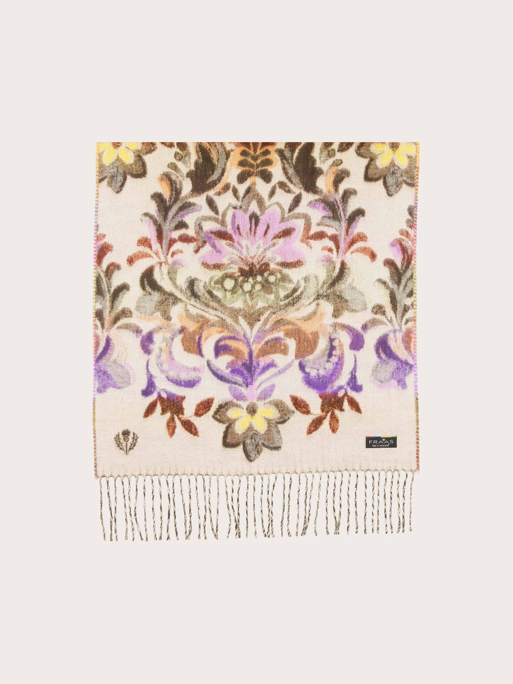 Cashmink-Schal mit romantischem Blumen- und Ranken-Design