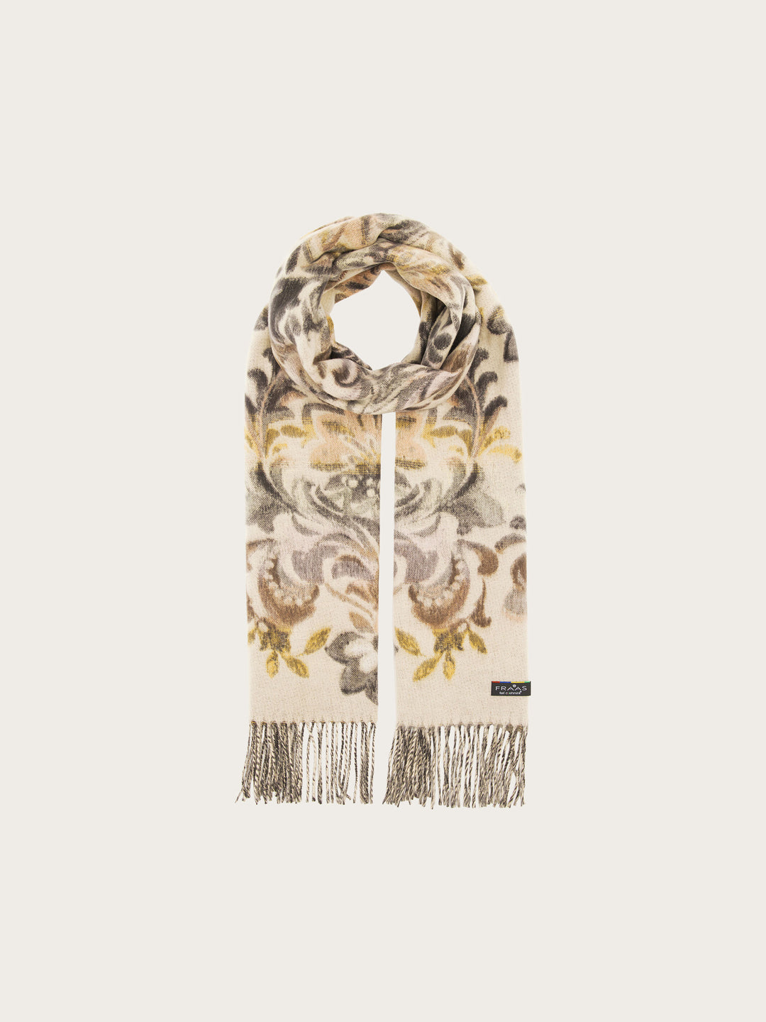 Cashmink-Schal mit romantischem Blumen- und Ranken-Design