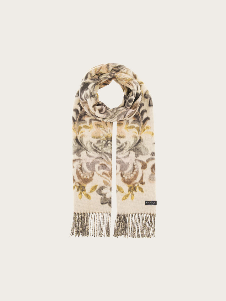 Cashmink-Schal mit romantischem Blumen- und Ranken-Design
