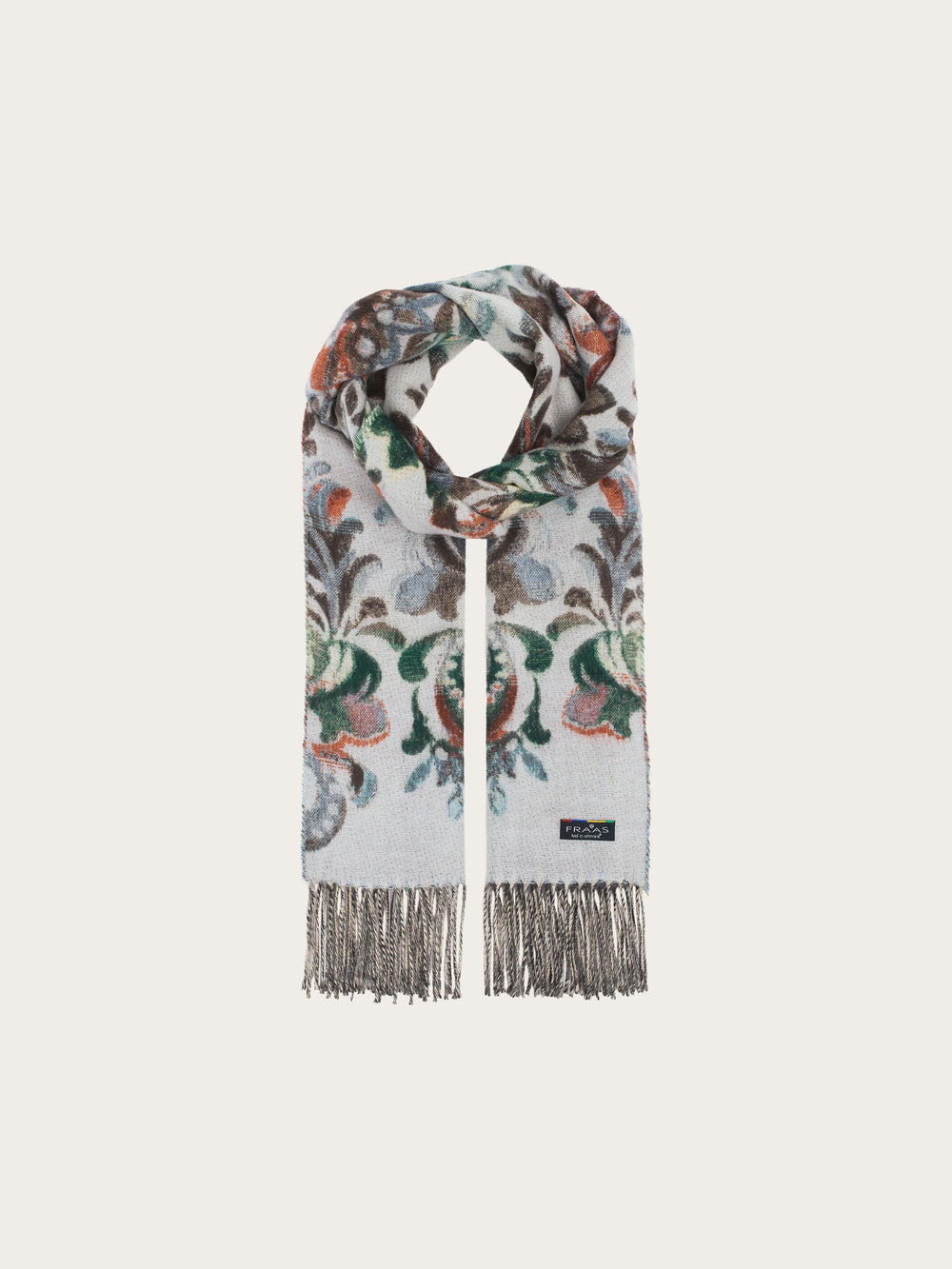 Cashmink-Schal mit romantischem Blumen- und Ranken-Design