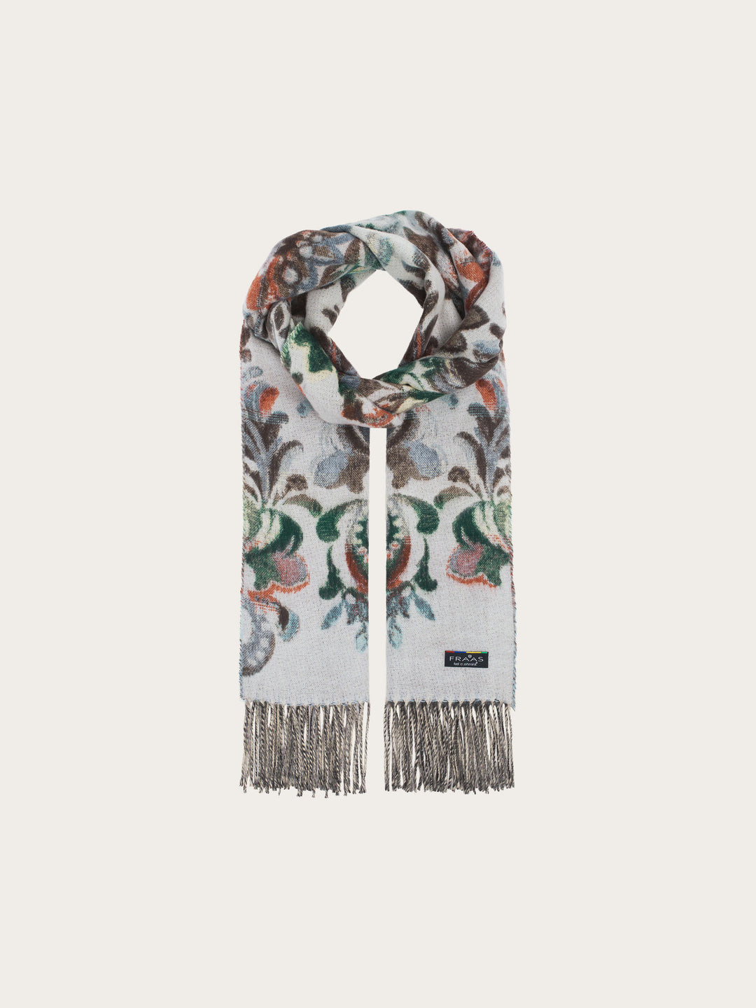 Cashmink-Schal mit romantischem Blumen- und Ranken-Design