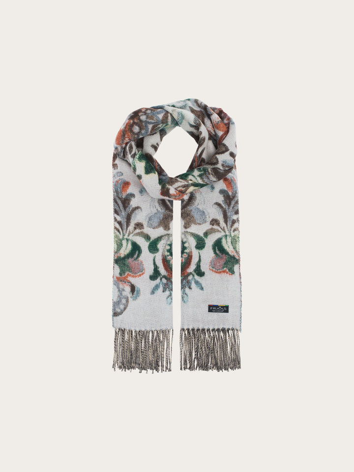 Cashmink-Schal mit romantischem Blumen- und Ranken-Design
