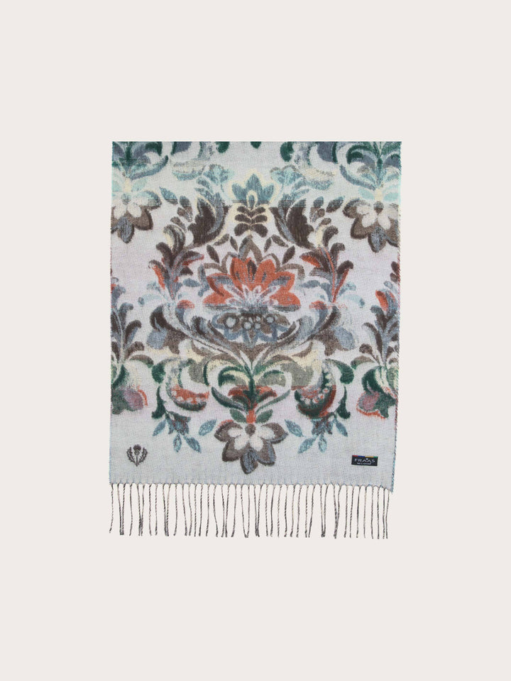 Cashmink-Schal mit romantischem Blumen- und Ranken-Design