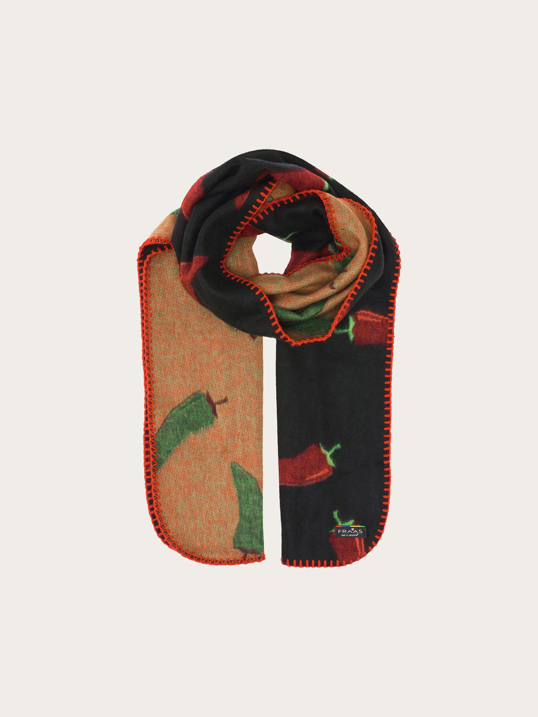 Doubleface Cashmink-Schal mit Chili-Design