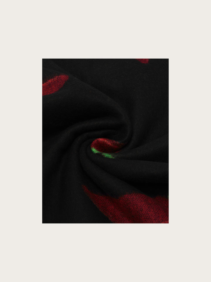 Doubleface Cashmink-Schal mit Chili-Design