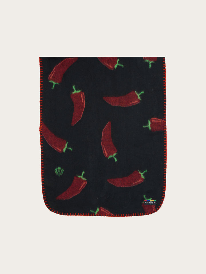 Doubleface Cashmink-Schal mit Chili-Design