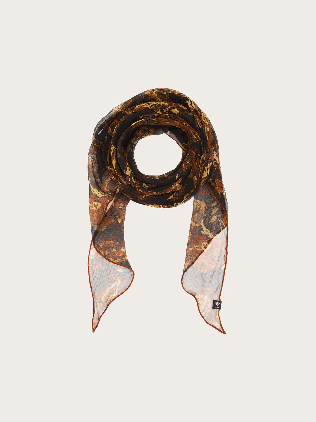 Langer Seidenschal mit Paisley-Design im Bias Cut