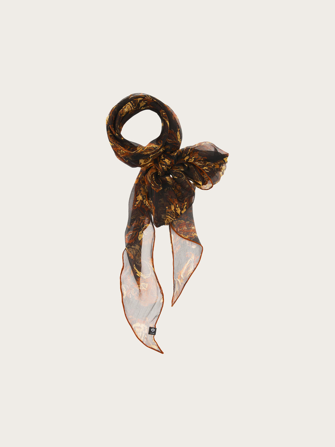 Langer Seidenschal mit Paisley-Design im Bias Cut