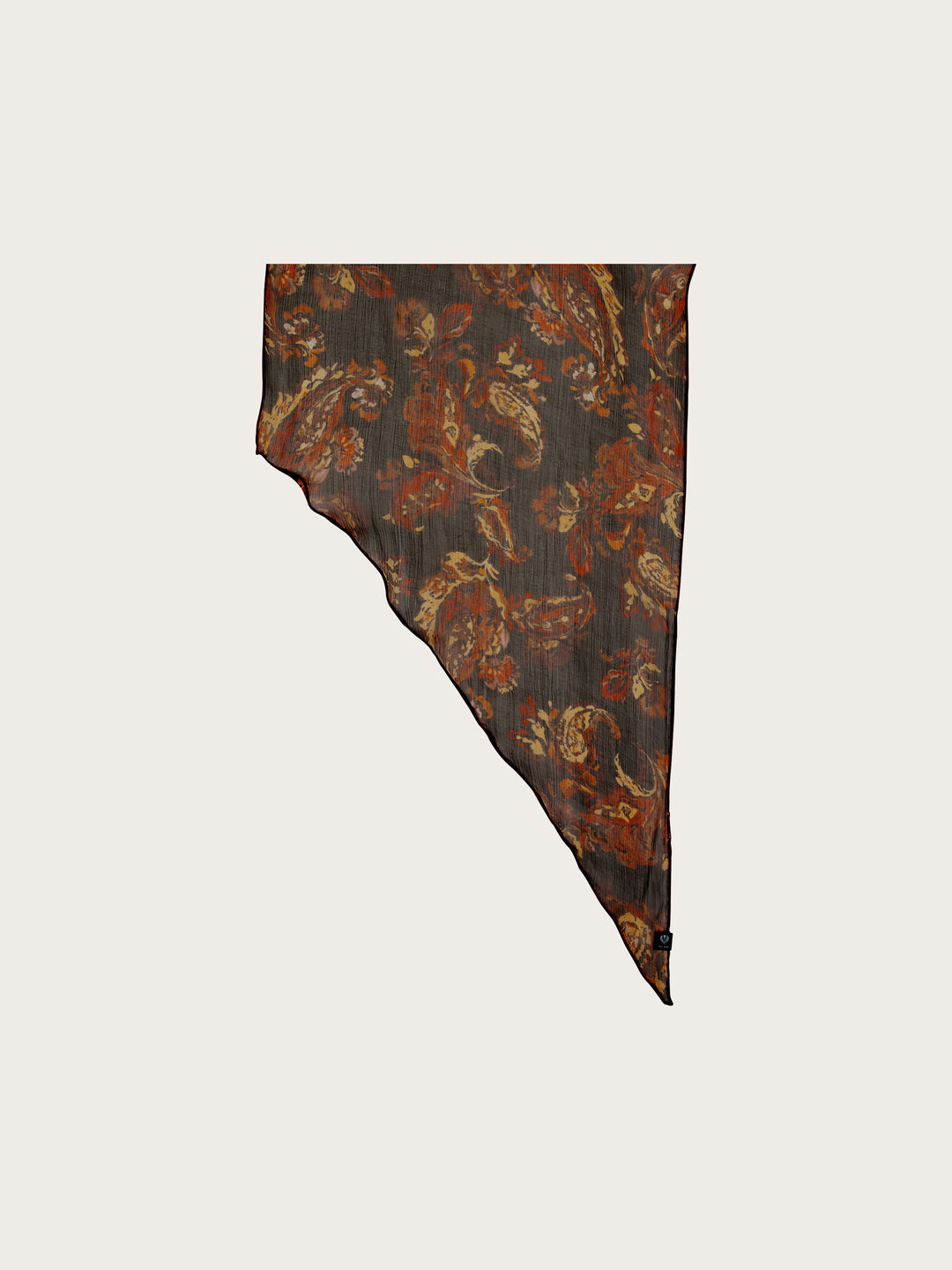 Langer Seidenschal mit Paisley-Design im Bias Cut