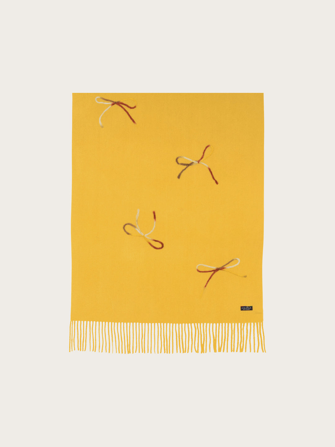 Cashmink-Stola mit eingestickten Schleifen aus Viskosemischung