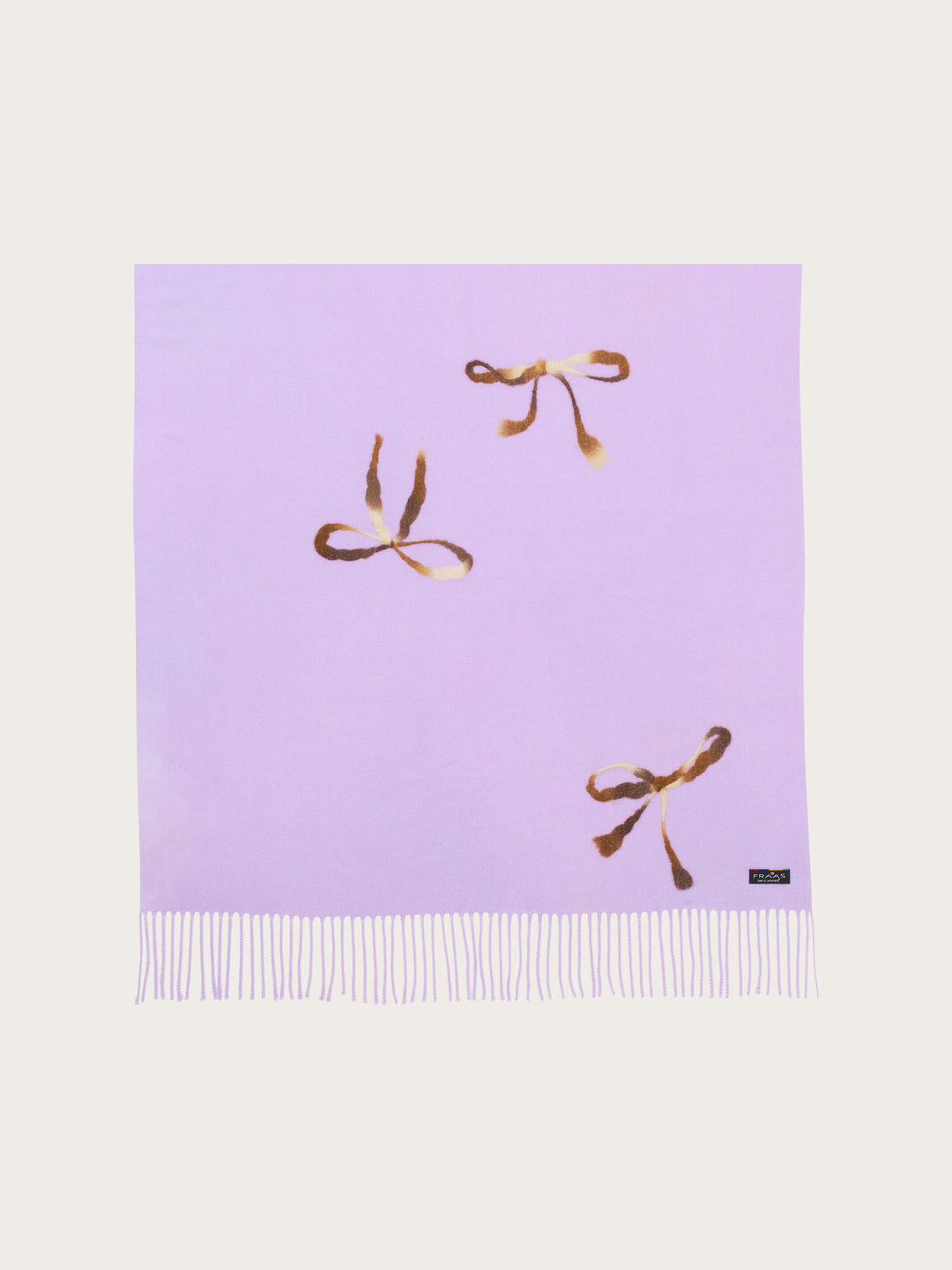 Cashmink-Stola mit eingestickten Schleifen aus Viskosemischung