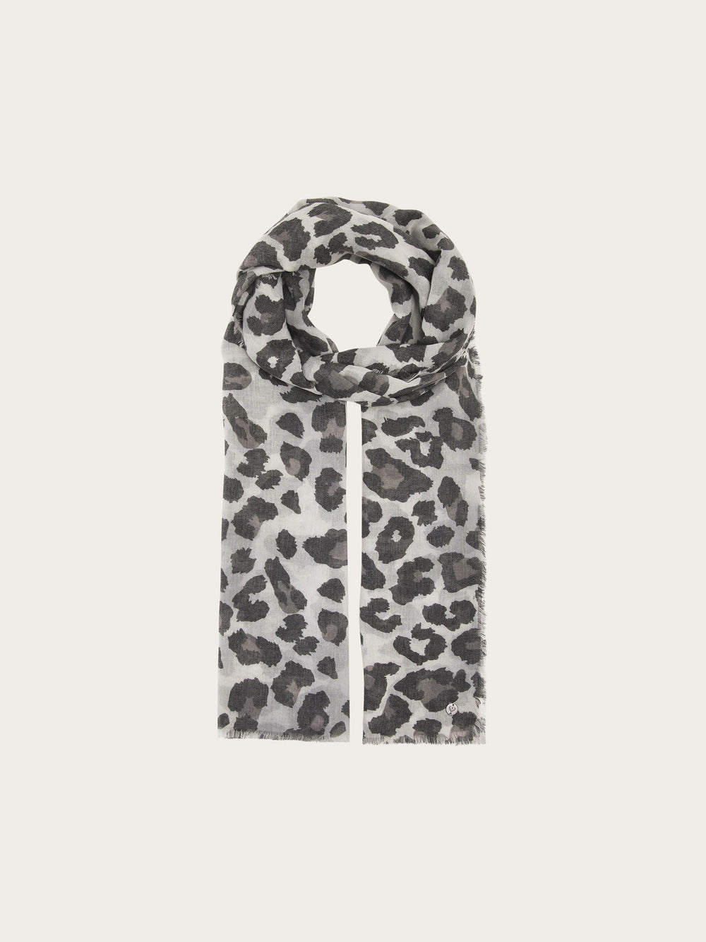 Leichte Stola mit Leo-Print