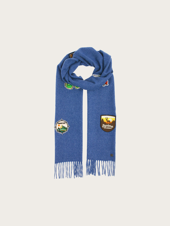 Schmaler Schal mit Retro-Patches