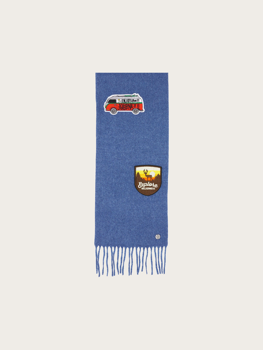 Schmaler Schal mit Retro-Patches