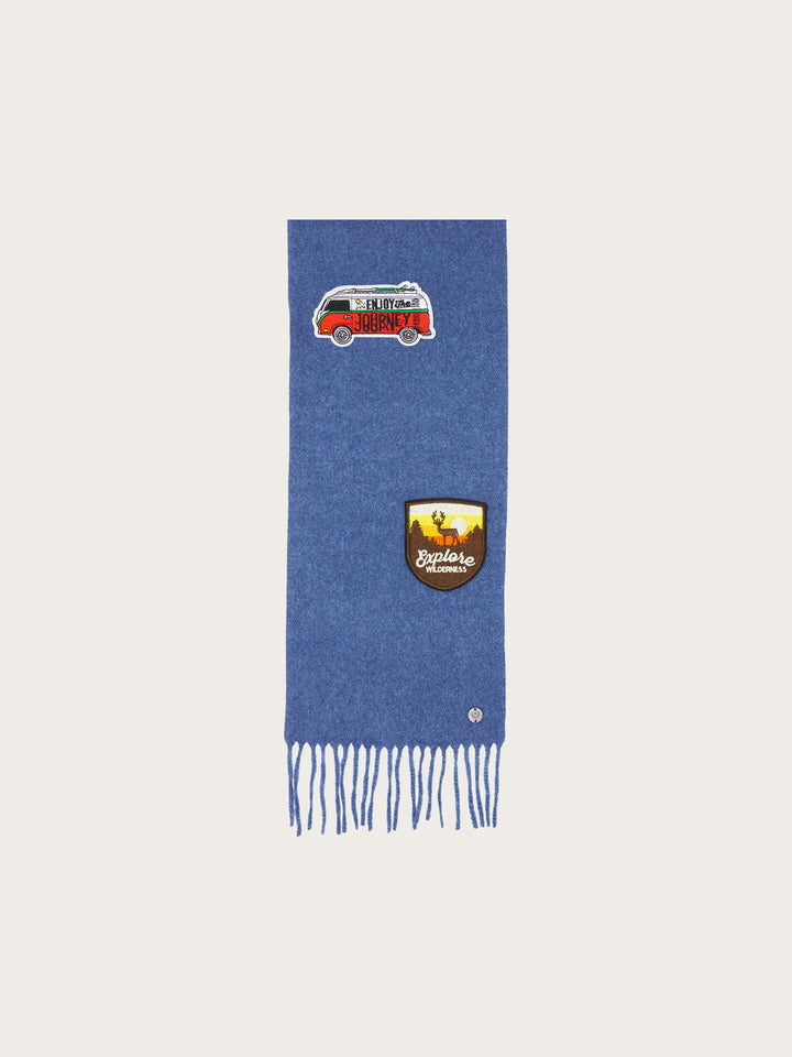 Schmaler Schal mit Retro-Patches